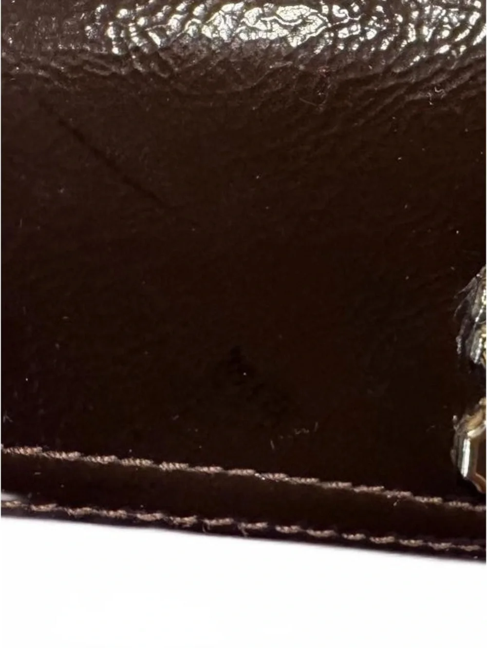 Coach Signature Brown Canvas Patent Leather Checkbook Wallet Long Clutch